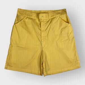 Vintage Yellow 1970s Turtle Bax Shorts Size 11/12 Flat Front High Waist
